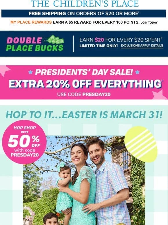 You’ve scored up to 50% off Matching Family Easter Outfits!