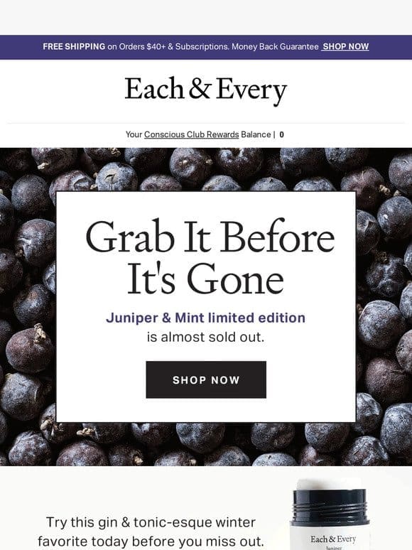 juniper & mint is selling out