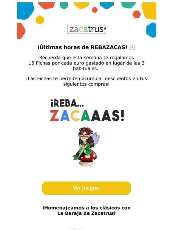 ¡Últimas horas de REBAZACAS!