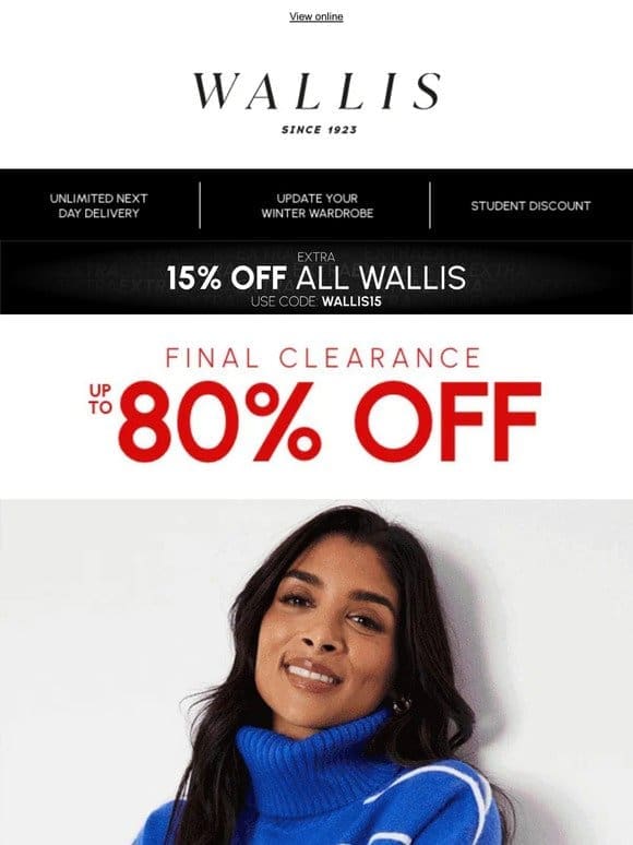 — Shop the final clearance today