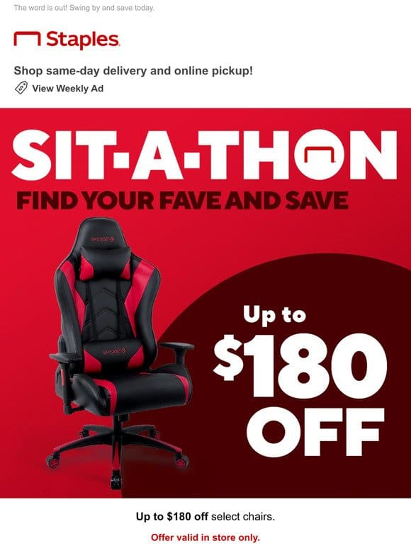…Psst… this chair is $180 off (better hurry).