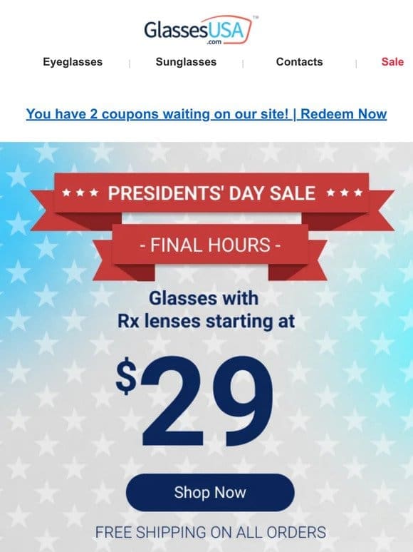 ⏰ Presidents’ Day sale ENDS AT MIDNIGHT – ACT FAST