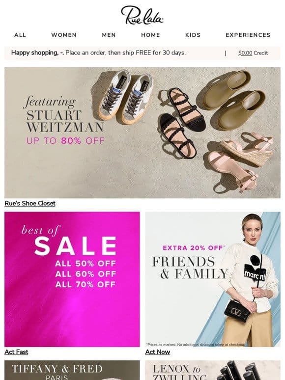 ♦ Stuart Weitzman & More Up to 80% Off ♦