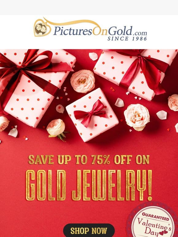 ⚡ Hey， Save Up To 75% Off Gold Jewelry!