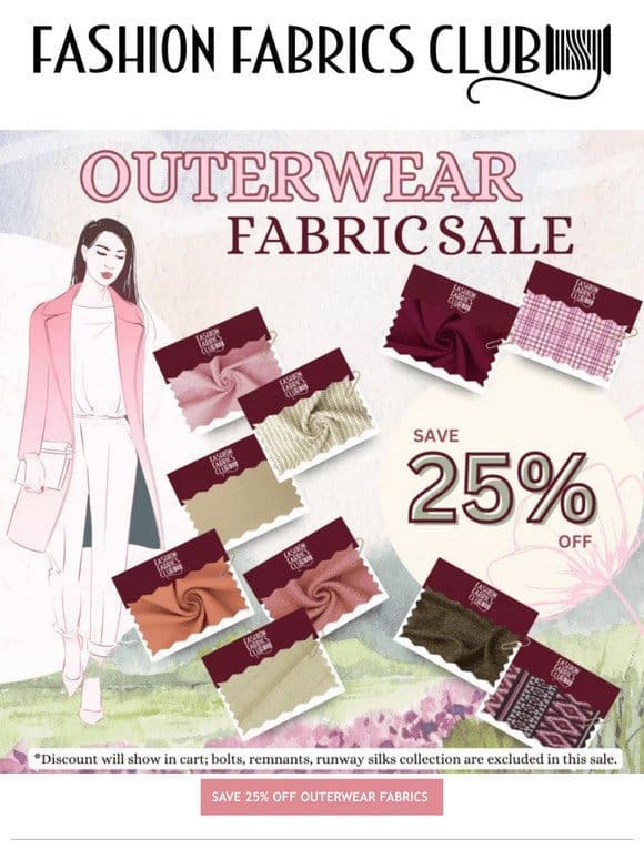 ⛅OUTERWEAR Fabrics Sale