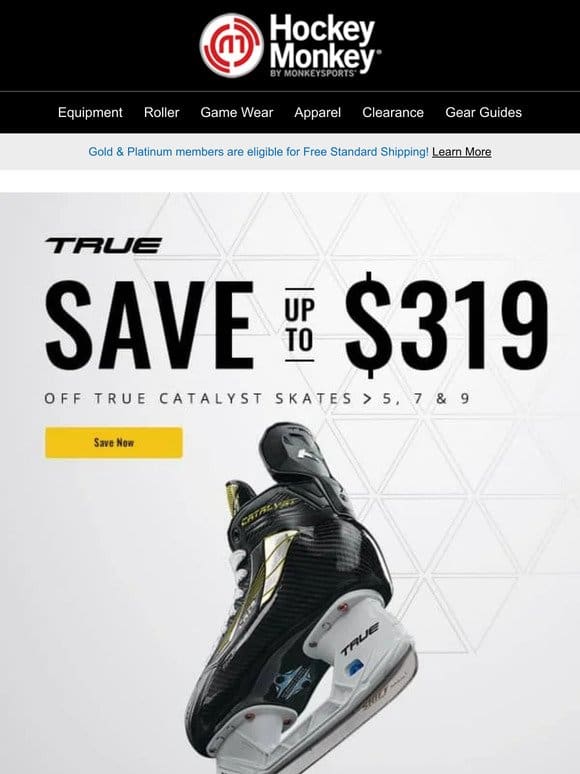 ⛸️  Skate into Savings: True Catalyst Hockey Skates 50% Off – Limited Time!