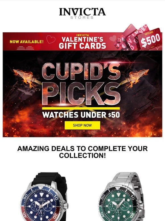 ❤️‍ CUPID’S CHOICE Watches UNDER $50❗️