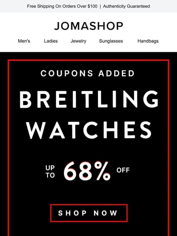 ️ BREITLING COUPONS SALE (ENDS SOON)