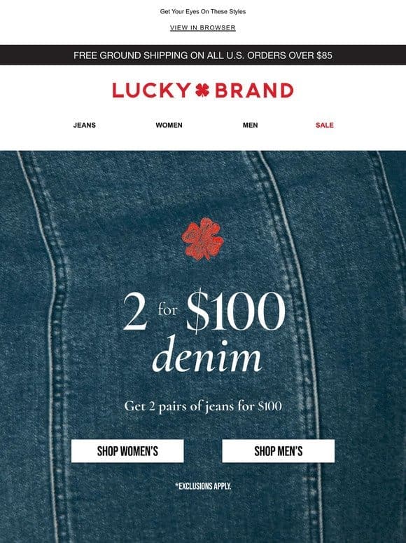 2 Jeans For $100! Grab Your Faves