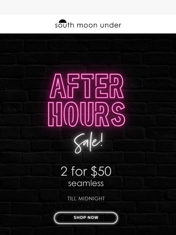 2 for $50 Seamless ’til Midnight!