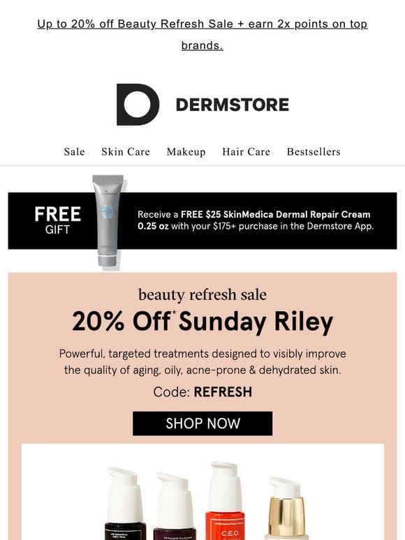 20% off Sunday Riley to upgrade your routine — Beauty Refresh Sale