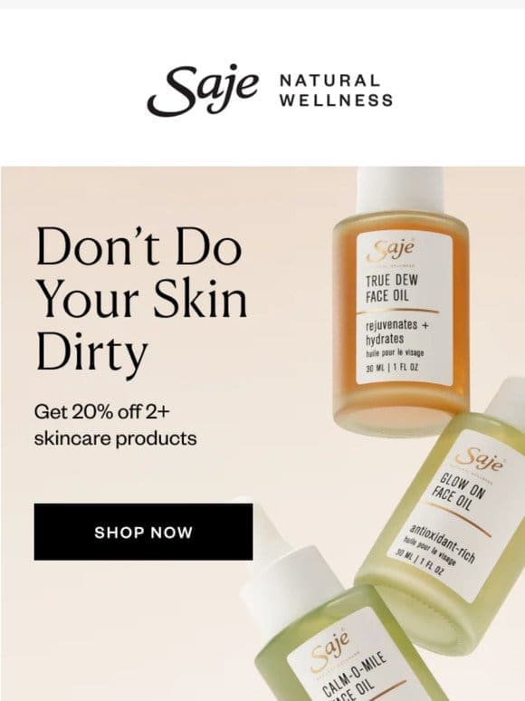 20% off skincare  ‍♀️