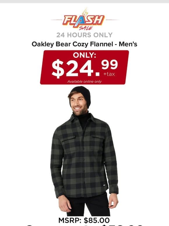 24 HOURS ONLY | OAKLEY FLANNEL | FLASH SALE