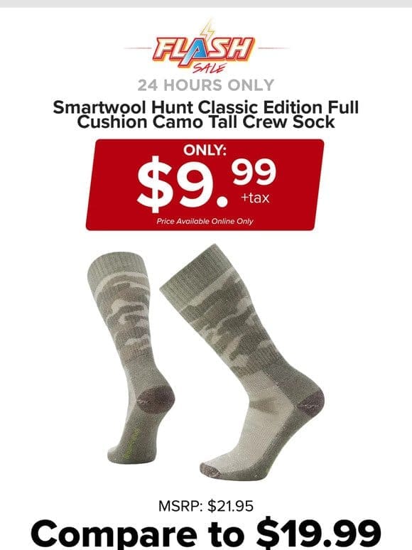 24 HOURS ONLY | SMARTWOOL CREW SOCKS | FLASH SALE
