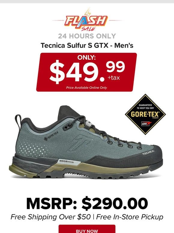 24 HOURS ONLY | TECNICA HIKING SHOE | FLASH SALE