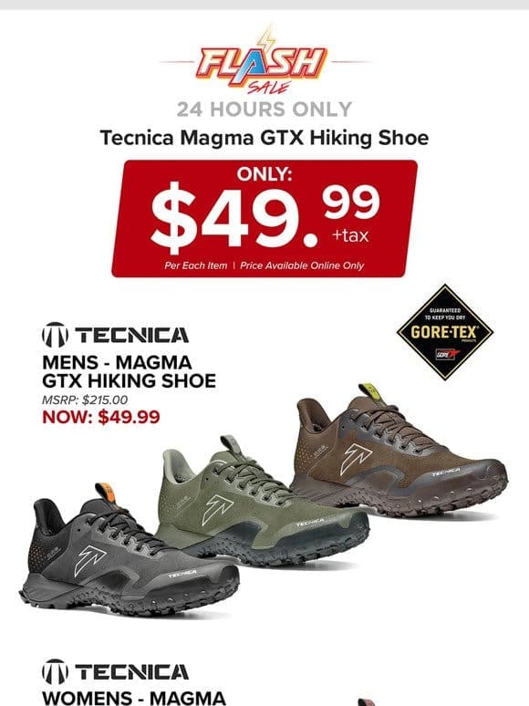 24 HOURS ONLY | TECNICA MAGMA HIKING SHOE | FLASH SALE