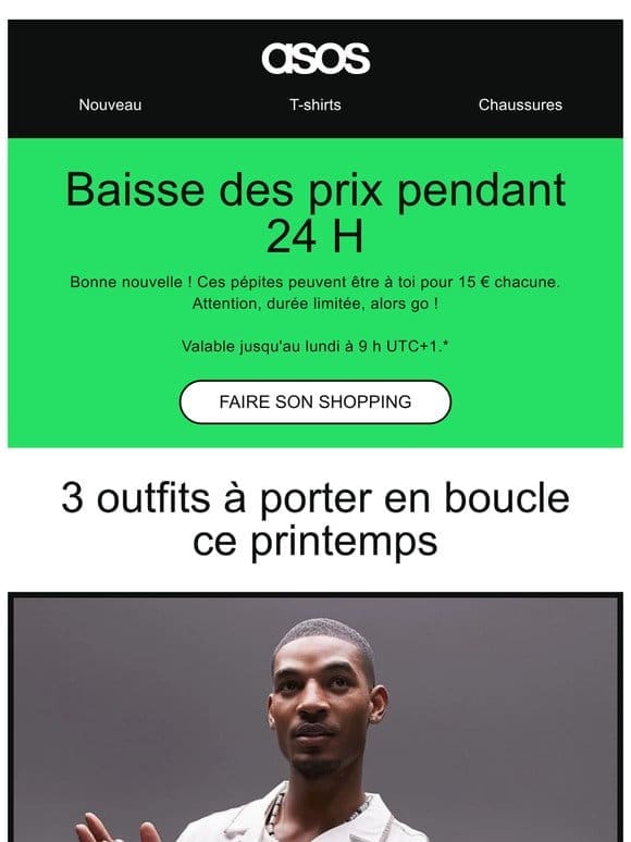 24 h seulement : articles à juste 15 € !