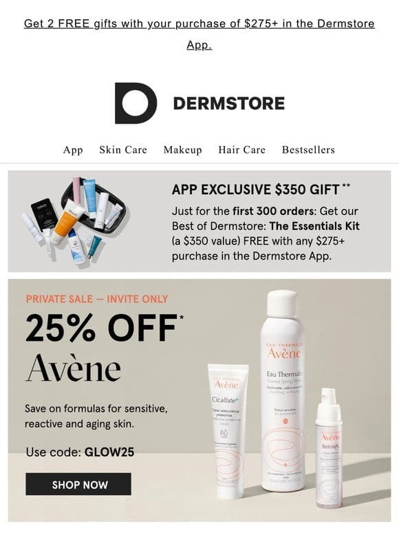 25% off Avène — Help your sensitive skin