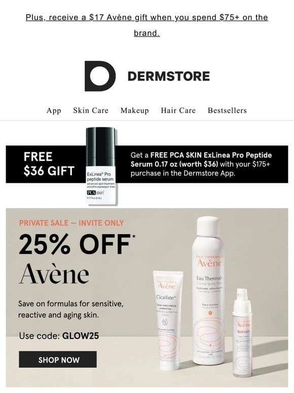 25% off Avène — perfect sensitive-skin routine