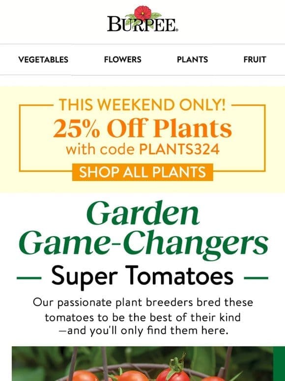 25% off plants this weekend