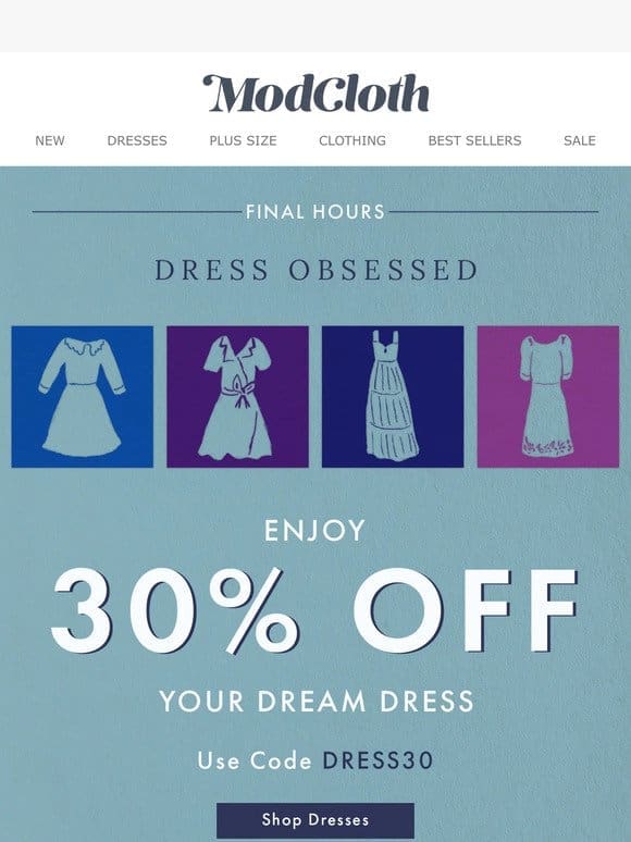 30% OFF Dresses