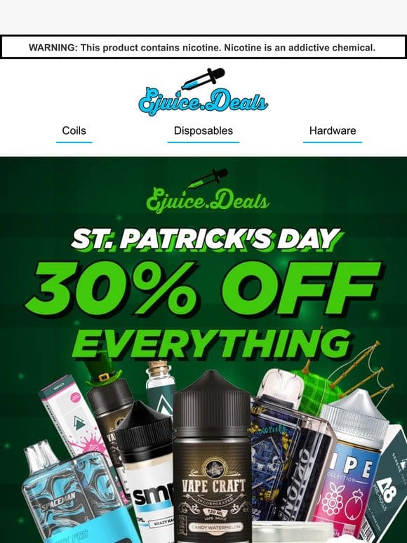 30% OFF | St. Patrick’s Day Sale