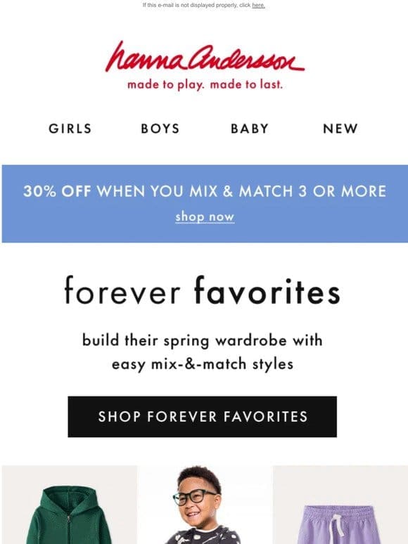 30% Off The Forever Favorites Collection!