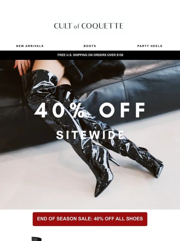 40% New Arrivals & Sitewide