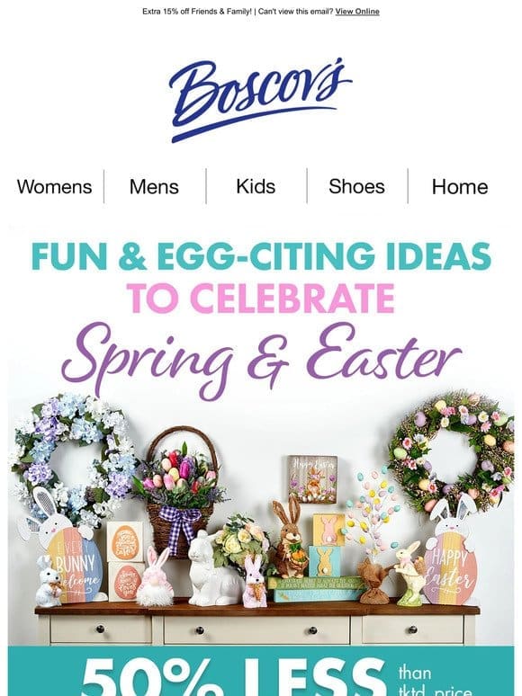 50% Less Easter & Spring Décor