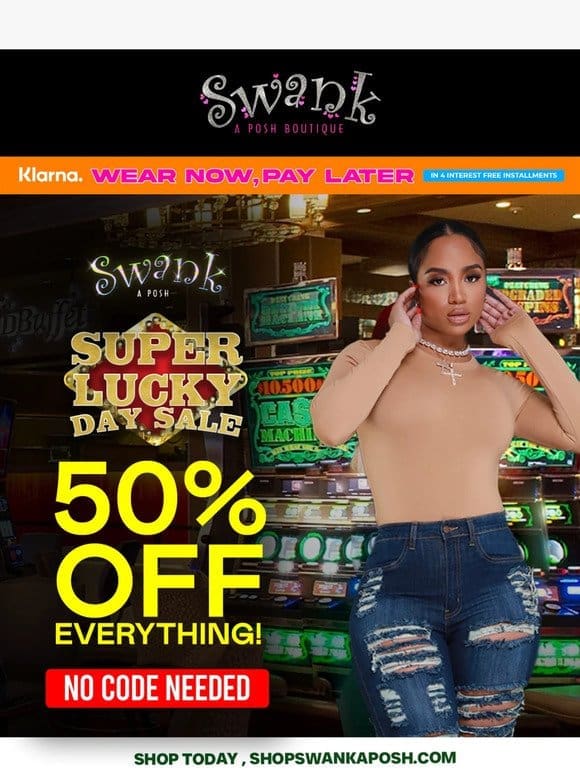 50% OFF Everything – Secure Your Swank Volcano Now!