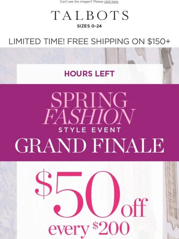 $50 off every $200 + FREE shipping offer