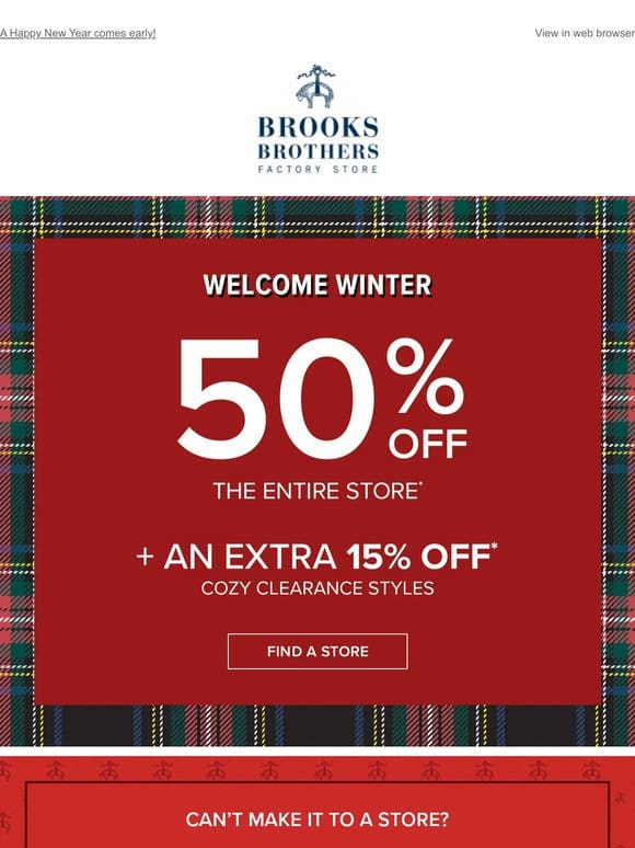 50% off your winter wardrobe