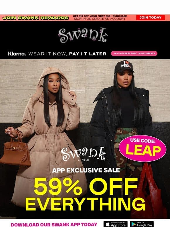 59% Off Everything   (APP ONLY)