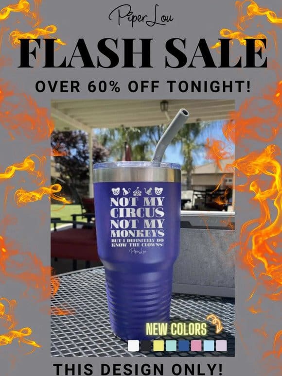 60% OFF Flash Sale! $14.99 TONIGHT!