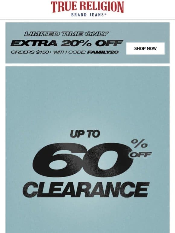 60% Off Clearance?