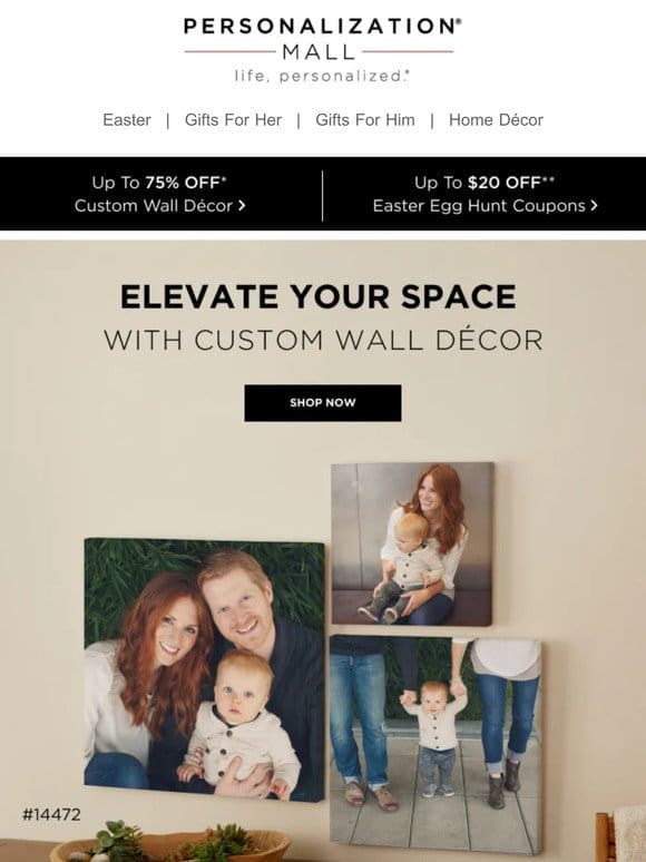 75% Off Custom Wall Décor & More!