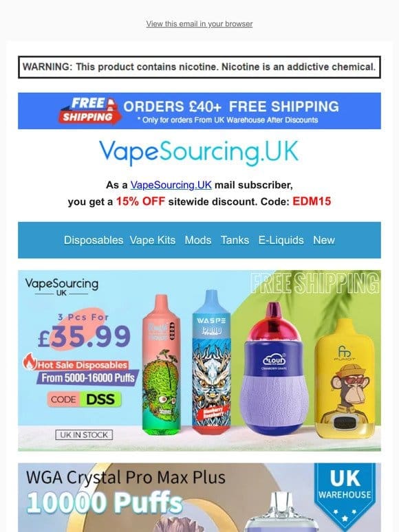 9.99 Per 10000 Puffs Vape