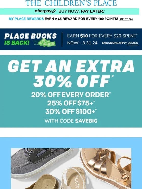 $9.99+ SPRING shoes for EASTER & beyond + EXTRA 30% OFF!