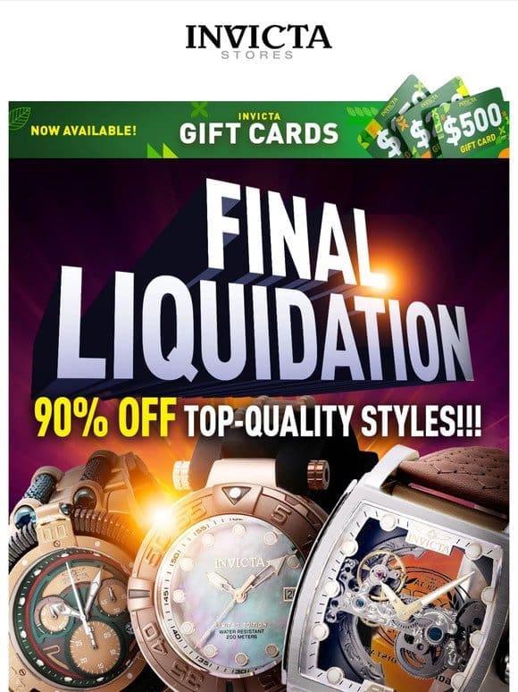 90% OFF Top-Quality Styles FINAL LIQUIDATION❗