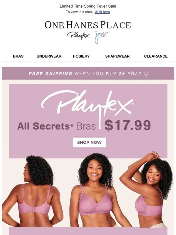 ALL Playtex Secrets $17.99!!