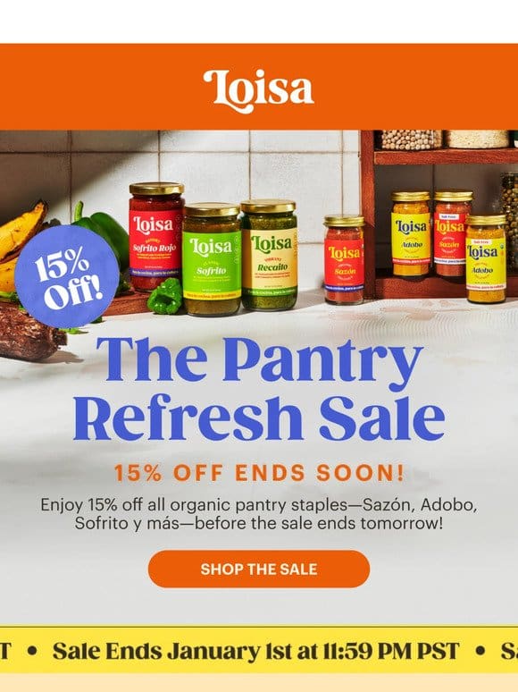 ALMOST OVER: 15% off Sazón， Adobo y más!