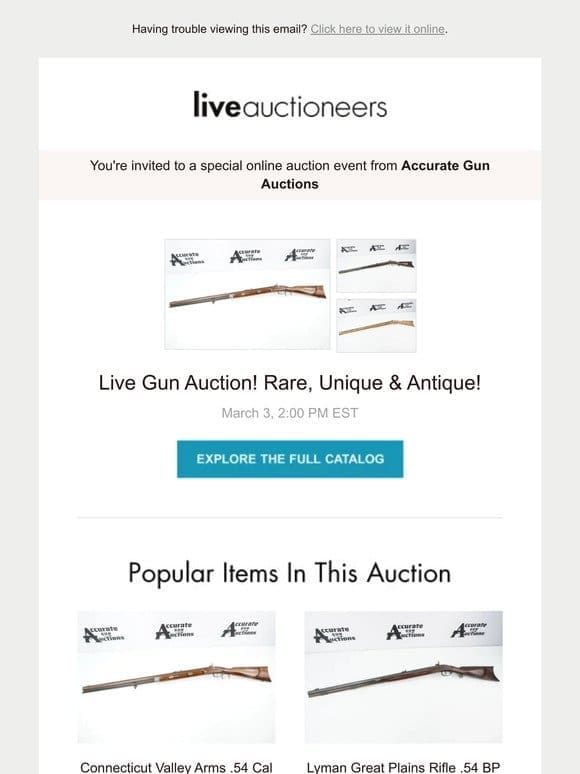 Accurate Gun Auctions | Rare， Unique & Antique Live Gun Auction