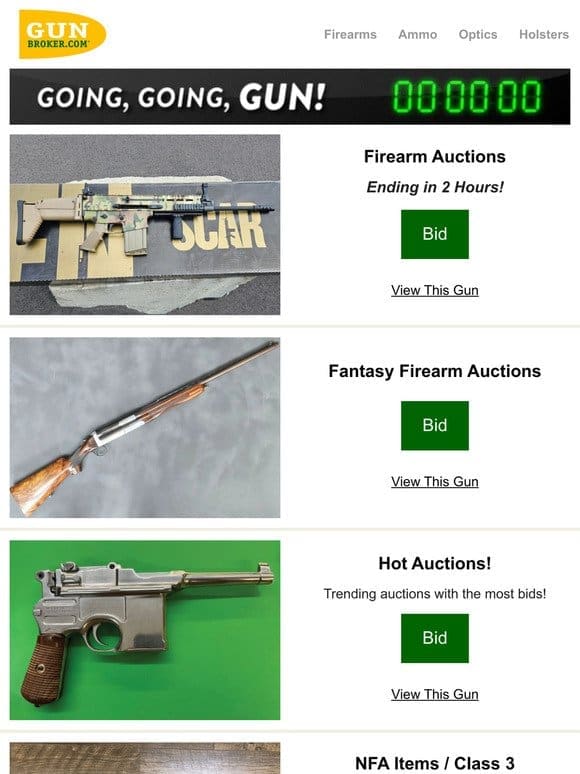 Auctions Ending Tonight