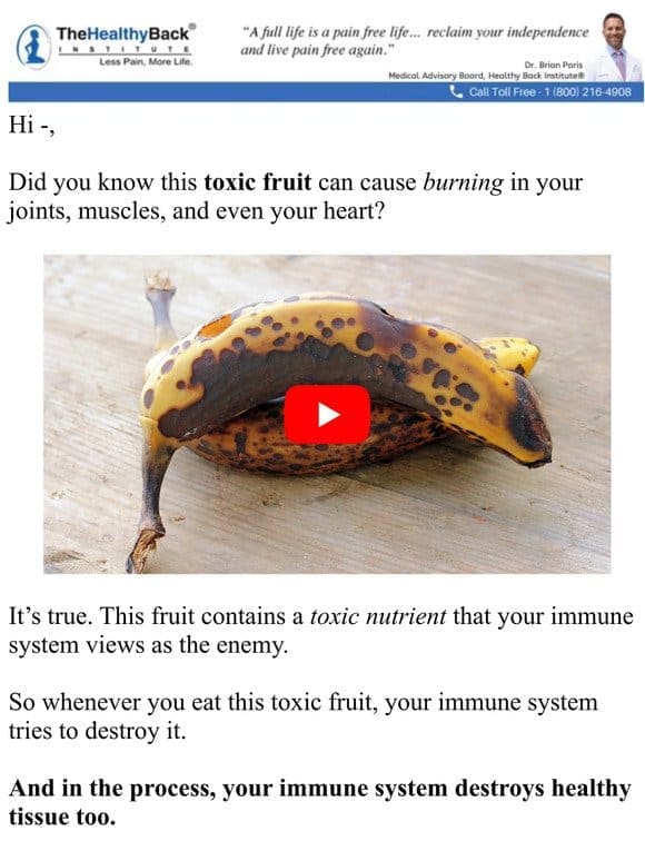 Avoid this toxic fruit if your joints hurt