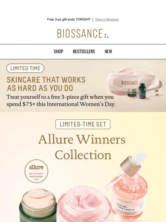 Award winning formulas your skin deserves