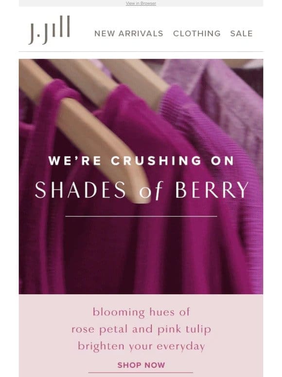 Berry bliss: discover new shades of pink.