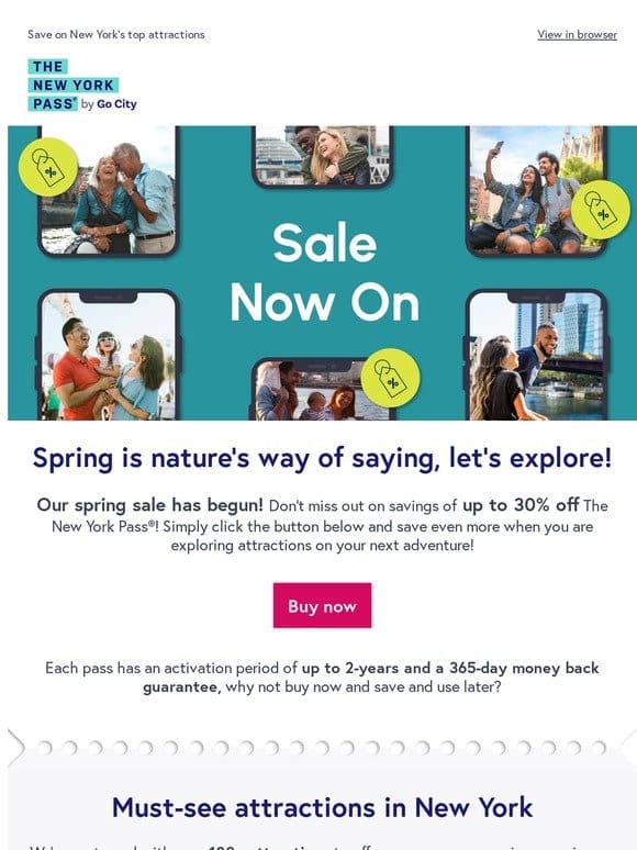 Big blooming deal: Up to 30% off The New York Pass!