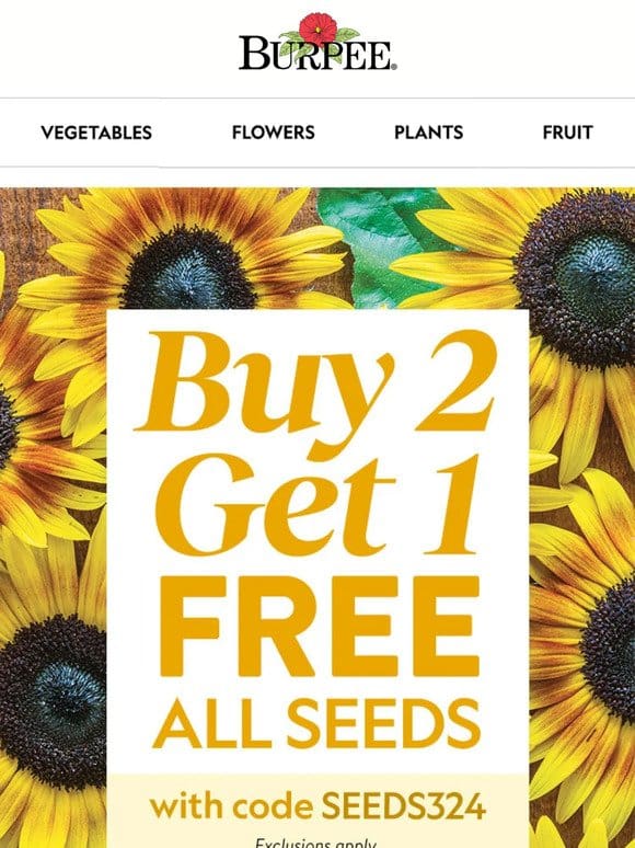 Big seed sale happening now