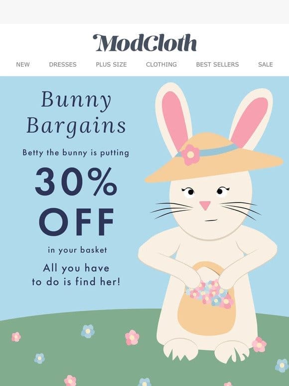 Bunny Bonus   30% OFF Sitewide