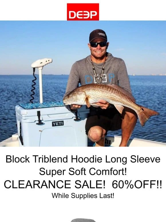 CLEARANCE SALE! Block Triblend Hoodie 60% off!